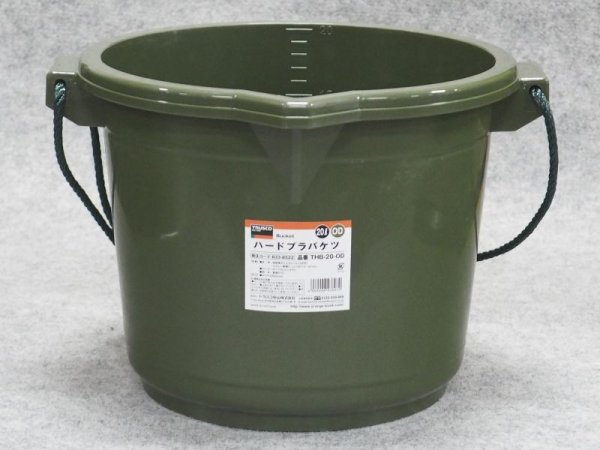 画像1: TRUSCO ハードプラバケツ 20L OD色 THB-20-OD [833-8522] (1)