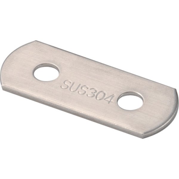 画像1: TRUSCO ジョイント金具19型フラット ステンレス 長さ50 穴数2 TK19-F2S [284-0847] (1)