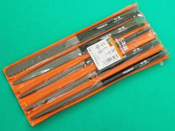 画像1: TRUSCO 組ヤスリセット 中目 全長215 5本組 TST005-02 [151-4776] (1)