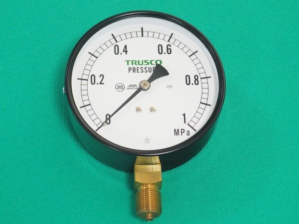 画像1: TRUSCO JIS汎用圧力計A型100φ TPG100-1.0  [114-5018] (1)