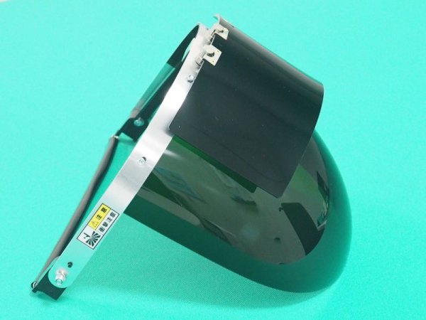 画像5: 溶接/遮光/防災面 350AWX G3/10 球面型 ヘルメット装着用ダブル防災面 本体：G3/前面：No.10 別注品 理研化学 (5)