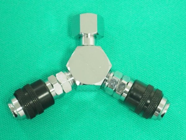 画像1: サンロック ソケット BV-1 調整器分岐用(酸素) 阪口製作所 (1)
