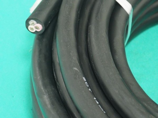 画像2: 電源ケーブル 3芯 2CT 3Cx14sq メートル売り 両端切りっぱなし (2)