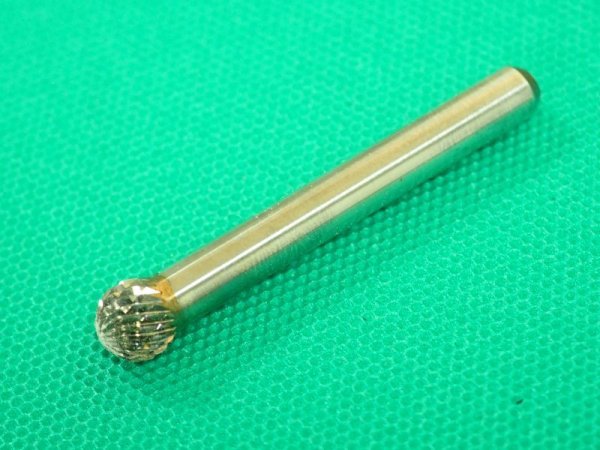 画像2: TRUSCO 超硬バー 球型 Φ8X刃長6X軸6 ダブルカット TB8C080 [384-0808] (2)