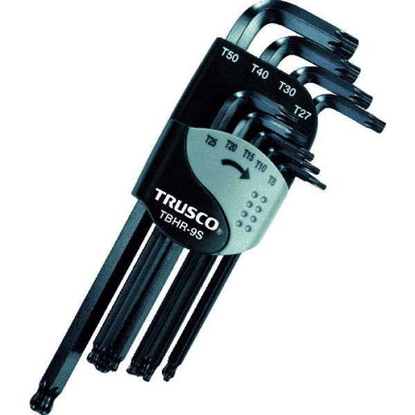画像1: TRUSCO ポールポイントヘックスローブレンチセット 9本組 TBHR-9S  [445-5266] (1)