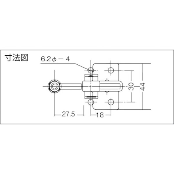 画像2: 角田 ステンレス製ハンドル縦型トグルクランプ  No.40A-2S KC-40A-2S [121-6503] (2)