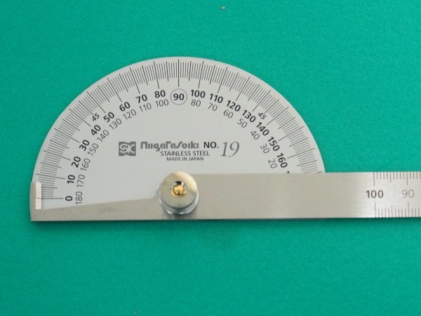 画像3: TRUSCO プロトラクター ステンレスシルバー仕上ゲ 竿全長204mm TP-19W [229-6918] (3)