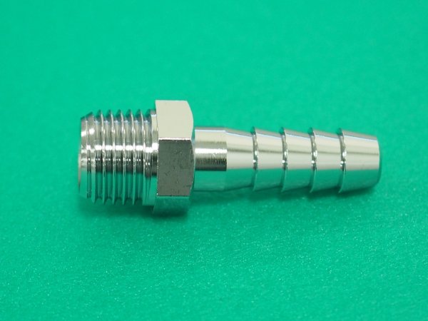 画像1: TRUSCO ホースニップル 1/4 5個入 HN-209 [177-9001] (1)