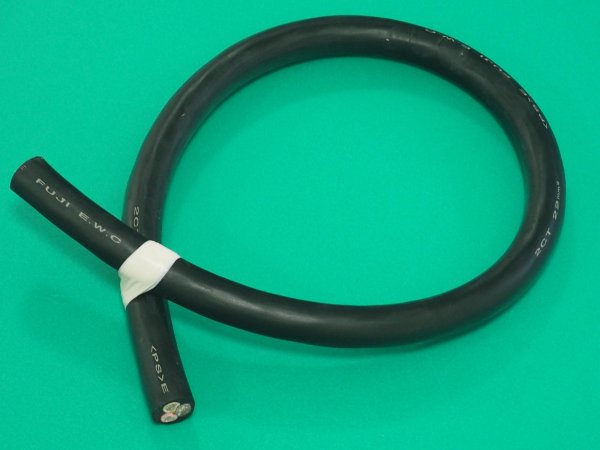画像3: 移動用キャブタイヤケーブル(電源ケーブル ) 3芯-22㎟ 2CT3C x22SQ メートル売り  両端切りっぱなし (3)