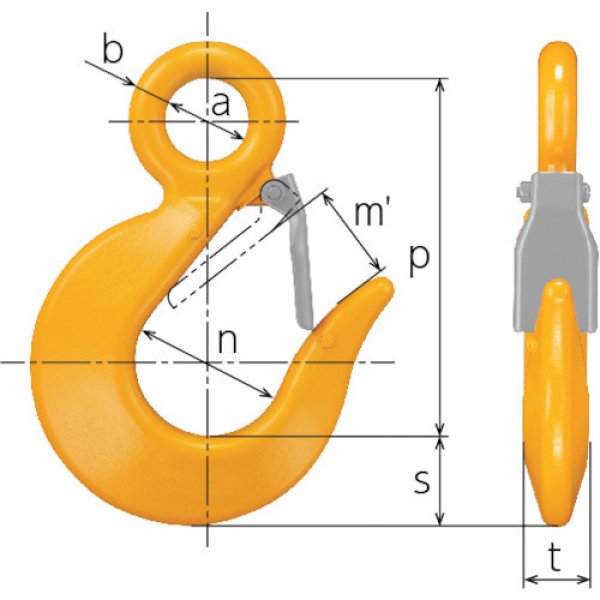 画像2: ＫＩＴＯ チェンスリング カナグ部材（アイタイプ）スリングフックHTL 基本使用荷重1.5t/2.0t  HTL4080 [228-3667] (2)