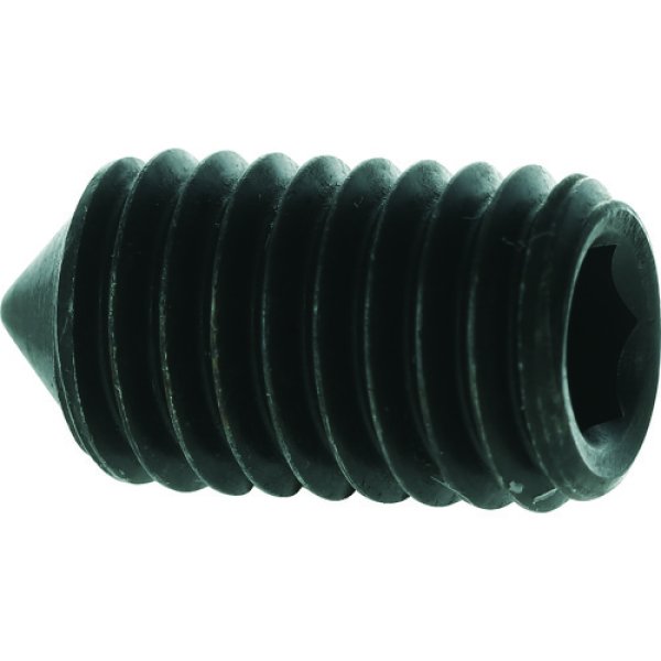 画像1: TRUSCO 六角穴付止めねじ とがり先 黒染め M8×25 19本入 B127-0825 [207-2386] (1)