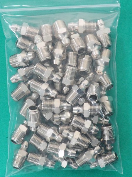 画像3: TRUSCO まとめ買い グリスニップル A型 1/8 Rネジ 50個入 TGNA-R1/8-50 [478-9466] (3)