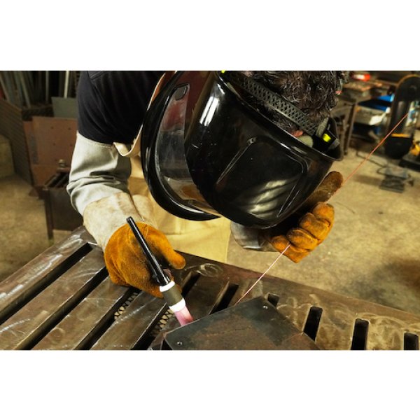 画像3: SUZUKID 本皮溶接用裏出し手袋 5本指 P-106 [377-7369] (3)