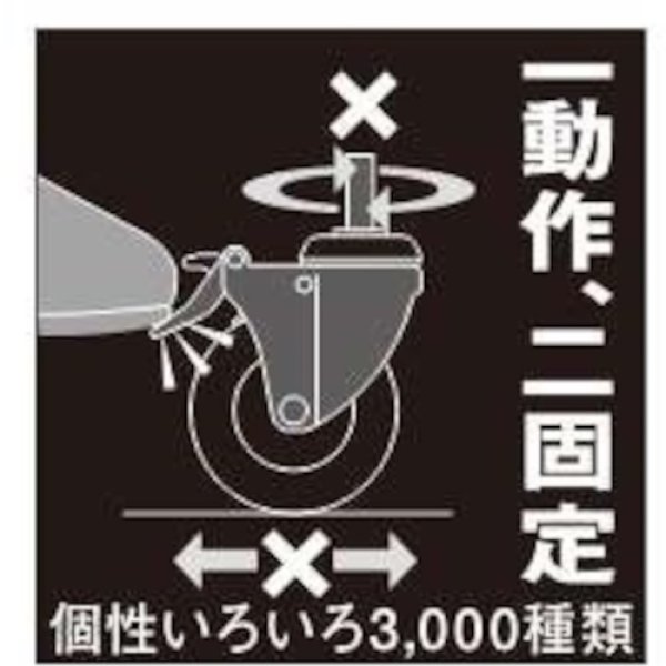 画像3: ハンマー 旋回式ゴム車輪（ラジアルボールベアリング）100mm トータルロック付 413J-RBB100 [309-2542] (3)