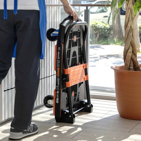 画像7: TRUSCO 樹脂台車 カルティオ(新型) 折畳 780X490 オリーブドラブ MPK-780-OD [661-3397] (7)