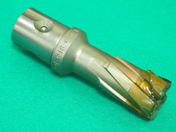 画像1: ミヤナガ 磁気ボール盤カッター デルタゴンメタルボーラー350A φ18.0 DLMB35A18 (1)