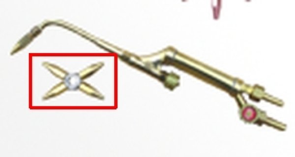 画像1: 阪口製作所 火口星（火口ホルダー）00号溶接器火口用（ホルダーのみ、火口なし）M6-P1.0 4個取付可 (1)