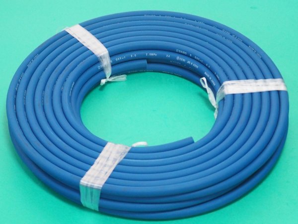 画像1: 溶断溶接用ゴムホース 酸素ホース 8.0mm 30m (1)
