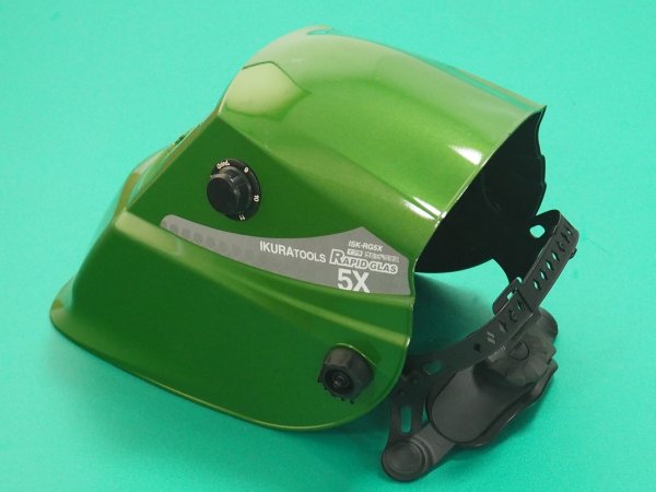画像2: 【展示品限定１台】ラピッドグラス 自動遮光面/溶接面 ISK-RG5X 通常時:#2.5/溶接時:#9-13 育良精機 (2)