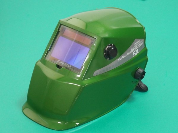 画像1: 【展示品限定１台】ラピッドグラス 自動遮光面/溶接面 ISK-RG5X 通常時:#2.5/溶接時:#9-13 育良精機 (1)