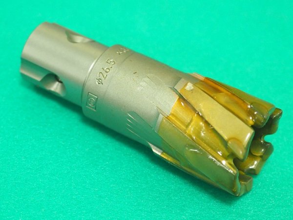 画像1: ミヤナガ 磁気ボール盤カッター デルタゴンメタルボーラー350A φ26.5 DLMB35A265 (1)