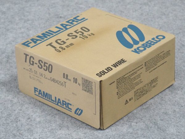 画像1: 軟鋼〜490MPa級用(ティグ材料）TG-S50-0.8mmｘ10kg 神戸製鋼所 (1)