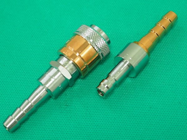 画像5: アポロコック 可燃性ガス用ホース中間用ソケット/プラグセット ZASP-2 (逆流防止弁タイプ) 小池酸素工業 (5)