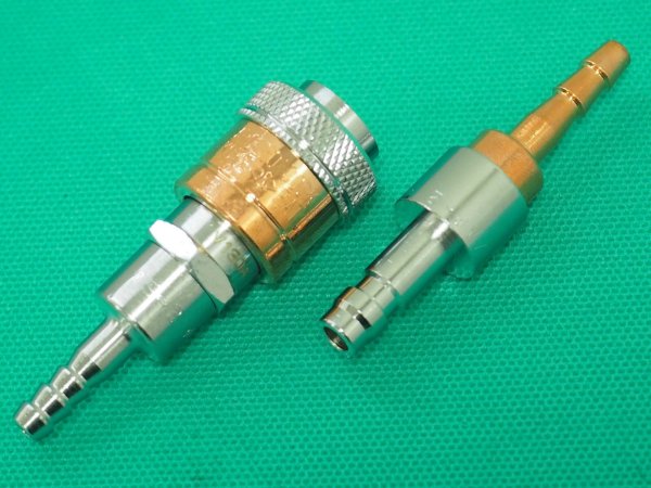 画像3: アポロコック 可燃性ガス用ホース中間用ソケット/プラグセット ZASP-2 (逆流防止弁タイプ) 小池酸素工業 (3)