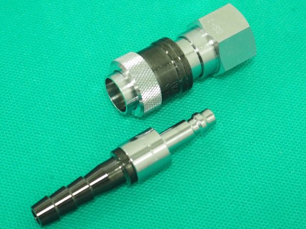 画像1: アポロコック 酸素用ゲージ直結用ソケット/プラグ セット ZGSP-1(逆流防止弁タイプ)  小池酸素工業 (1)