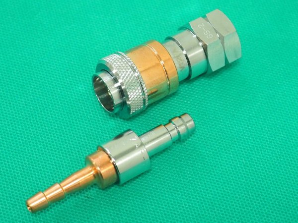 画像3: アポロコック 可燃性ガス用ゲージ直結用ソケット/プラグ セット ZGSP-2(逆流防止弁タイプ)  小池酸素工業 (3)