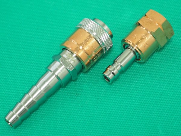画像1: アポロコック 可燃ガス用溶断器直結用ソケット/プラグセット  ZOSP-2(逆流防止弁タイプ)  小池酸素工業 (1)
