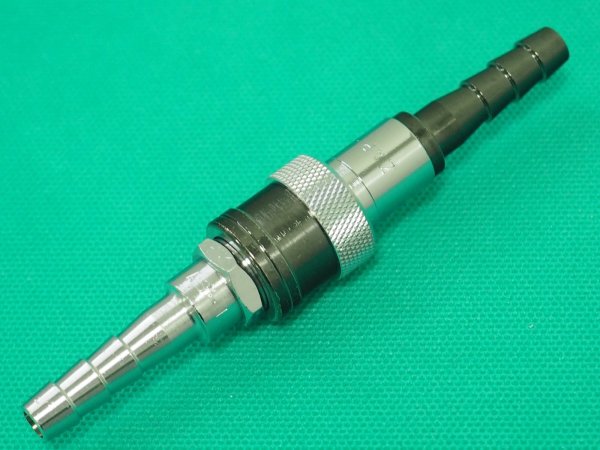 画像2: アポロコック 酸素用ホース中間用ソケット/プラグセット ZASP-1 （逆流防止弁タイプ）小池酸素工業 (2)