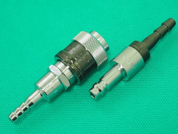 画像3: アポロコック 酸素用ホース中間用ソケット/プラグセット ZASP-1 （逆流防止弁タイプ）小池酸素工業 (3)