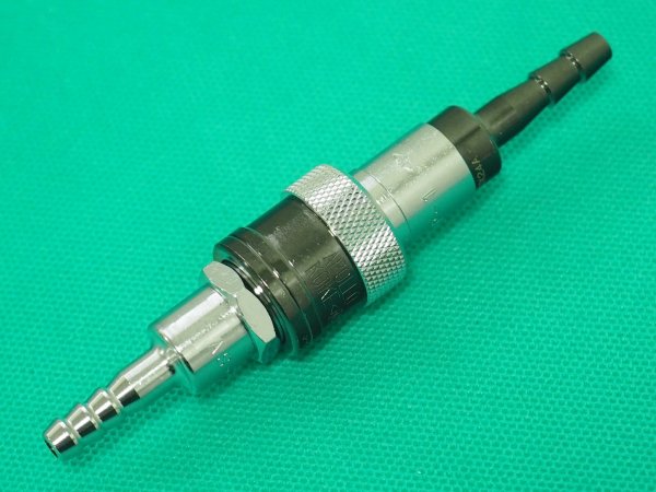 画像4: アポロコック 酸素用ホース中間用ソケット/プラグセット ZASP-1 （逆流防止弁タイプ）小池酸素工業 (4)