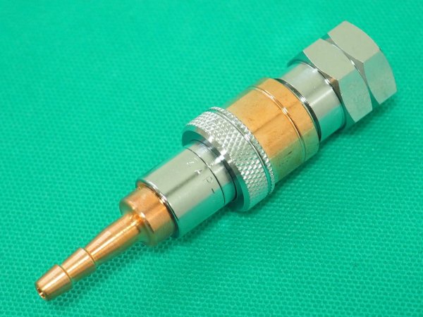 画像4: アポロコック 可燃性ガス用ゲージ直結用ソケット/プラグ セット ZGSP-2(逆流防止弁タイプ)  小池酸素工業 (4)