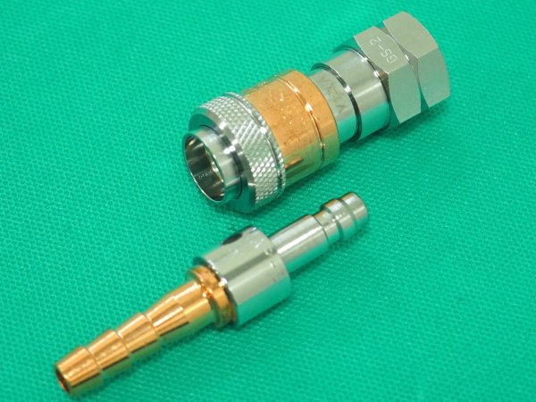 画像5: アポロコック 可燃性ガス用ゲージ直結用ソケット/プラグ セット ZGSP-2(逆流防止弁タイプ)  小池酸素工業 (5)