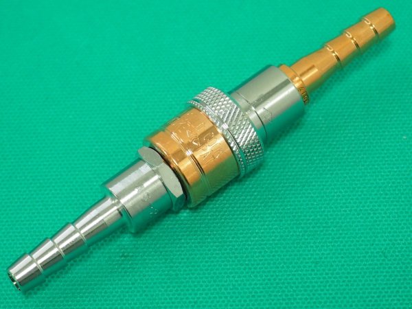 画像6: アポロコック 可燃性ガス用ホース中間用ソケット/プラグセット ZASP-2 (逆流防止弁タイプ) 小池酸素工業 (6)