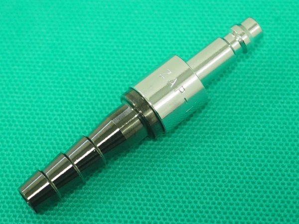 画像1: アポロコック 酸素用ホース中間用プラグ ZAP-1（逆止弁付き）  小池酸素工業 (1)