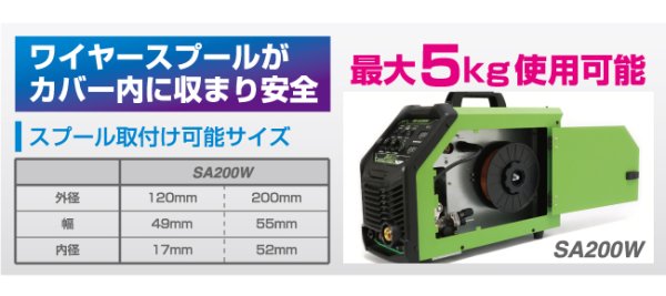 画像3: スキルアークプロ インバーター制御半自動溶接機 ISK-SA200W AC100V/200V兼用/EMS対策商品 育良精機 (3)