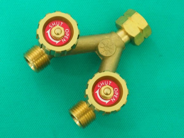 画像2: アセチレン用分岐管 二又バルブ YB-2 阪口製作所 (2)