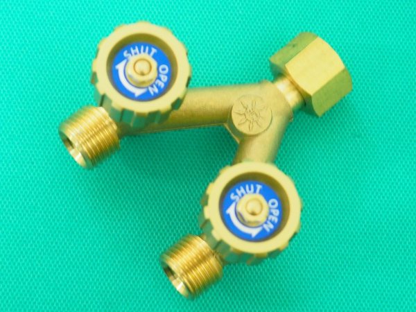 画像2: 酸素用分岐管 二又バルブ YB-1 阪口製作所 (2)