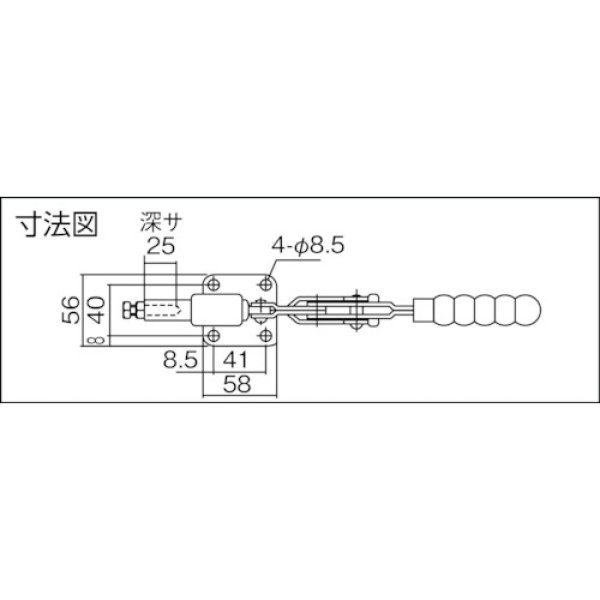 画像2: 横押し型トグルクランプ ISK-X60 (31411) 育良精機　 (2)