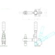 画像2: 下方押え型トグルクランプ 垂直ハンドル ISK-HV4500-M (31335) 育良精機　 (2)