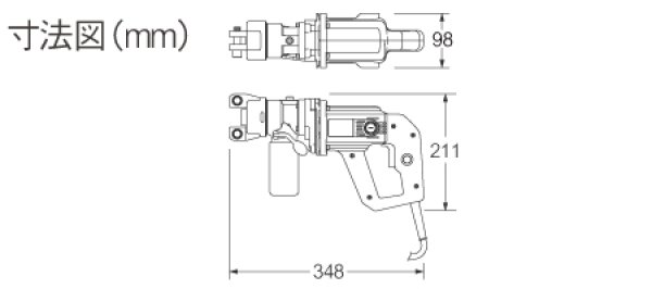 画像3: アングルコンポ パワーユニット ISK-CP13S (50179) 携帯型アングル加工機 育良精機  (3)