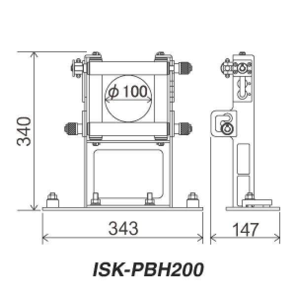 画像4: パワーボール用四面コロアタッチメント ISK-PBH200 (20126) 育良精機 (4)