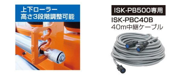 画像1: インバータボックス用中継ケーブル40m (パワーボールISK-PB500専用) ISK-PBC40B (20129) 育良精機 (1)