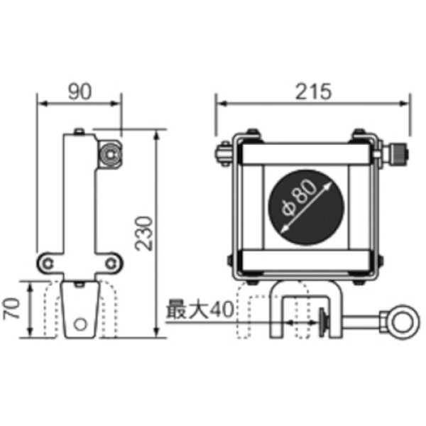 画像2: 可動式四面コロ ISK-80 (10122) 育良精機 (2)