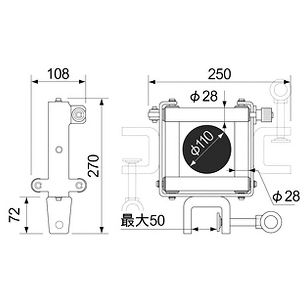 画像2: 可動式四面コロ ISK-110 (10110) 育良精機 (2)