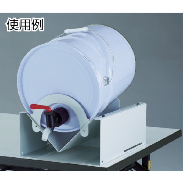 画像2: TRUSCO 一斗缶 ペール缶用スタンド 缶保くん ＳＵＳ３０４ KANP-SUS [855-7795] (2)