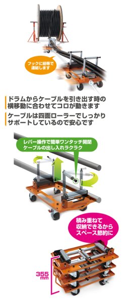 画像4: 可動式四面コロ ISK-MW150 (10151) 育良精機 (4)